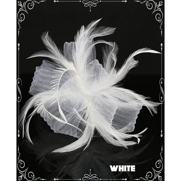 5444 Derby Hat For Women 20s 50s Vintage Fascinator With Headband And Clip main image 5